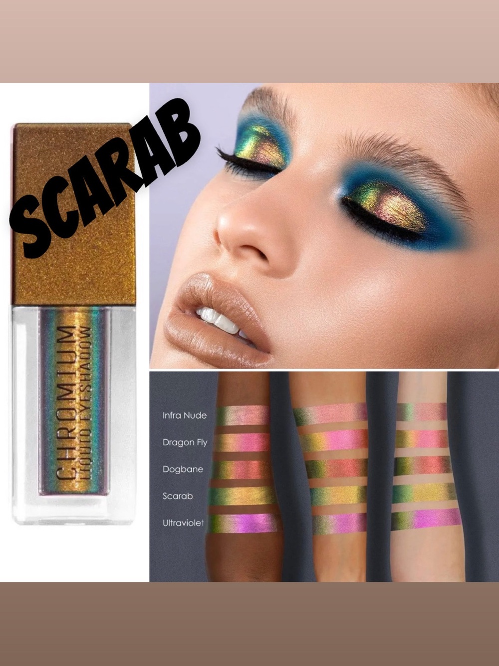 🆕💚NATASHA DENONA: “SCARAB” CHROMIUM LIQUID EYESHADOW